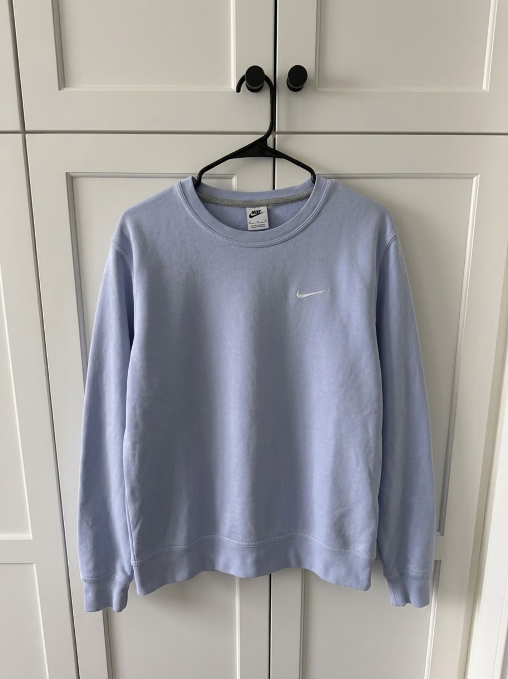 Nike Light Blue Crewneck Sweatshirt with White Swoosh